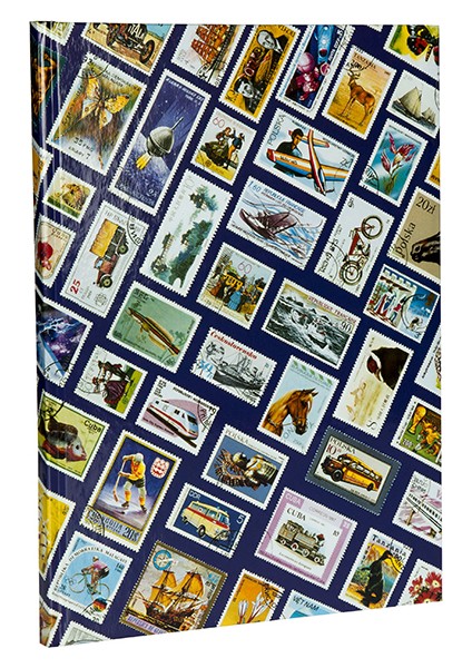Pul Defteri Hobby W16, A4, 8 Yaprak, 16 Sayfa, Mavi Kapak