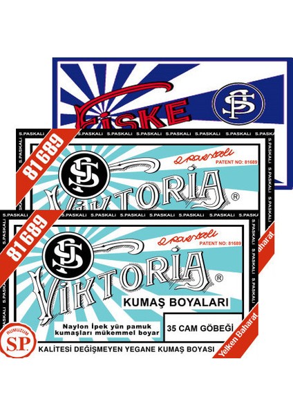 Kumaş Boyası Cam Göbeği 2Pk+Fiske Sabitleme 1Pk