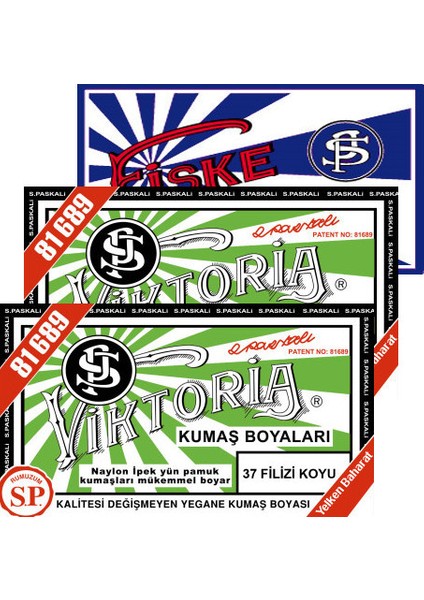 Kumaş Boyası Filizi Koyu 2Pk+Fiske Sabitleme 1Pk