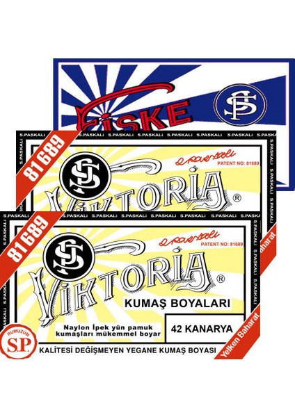 Kumaş Boyası Kanarya 2Pk+Fiske Sabitleme 1Pk