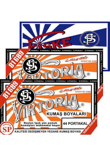 Kumaş Boyası Portakal 2Pk+Fiske Sabitleme 1Pk