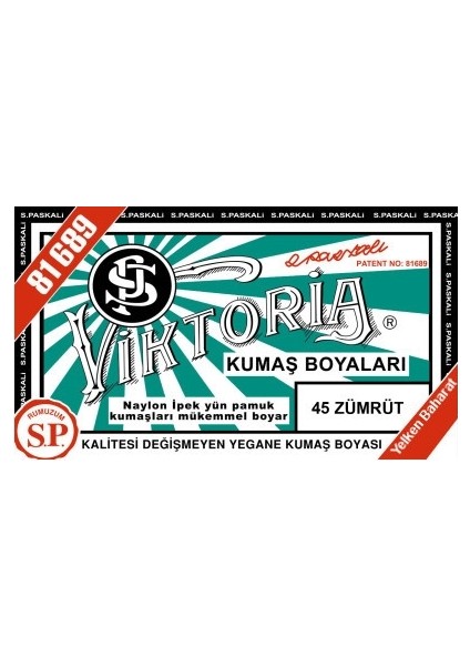 Kumaş Boyası Zümrüt 2Pk+Fiske Sabitleme 1Pk fiyatları