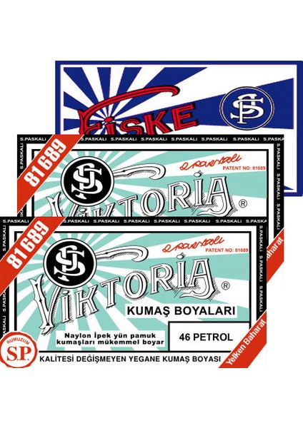 Kumaş Boyası Petrol 2Pk+Fiske Sabitleme 1Pk
