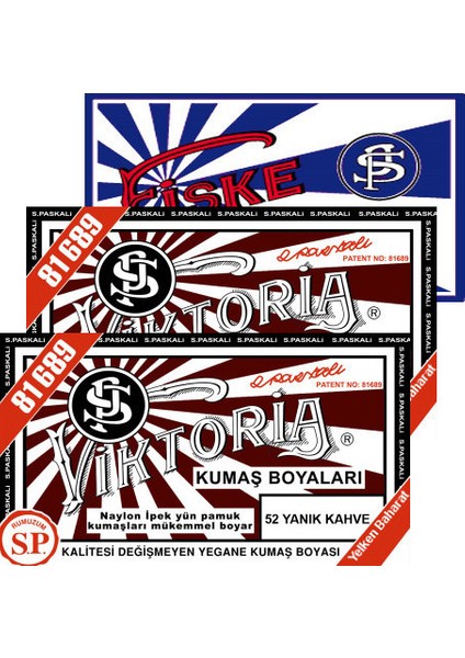 Kumaş Boyası Yanık Kahve 2Pk+Fiske Sabitleme 1Pk