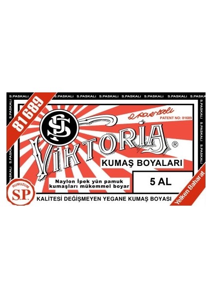 Kumaş Boyası Al 2Pk+Fiske Sabitleme 1Pk fiyatları