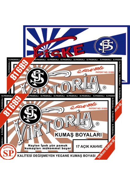 Kumaş Boyası Açık Kahve 2Pk+Fiske Sabitleme 1Pk