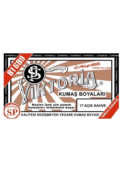 Kumaş Boyası Açık Kahve 2Pk+Fiske Sabitleme 1Pk fiyatları