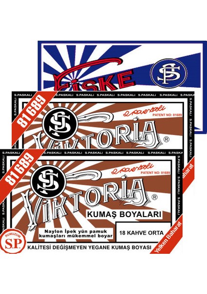 Kumaş Boyası Orta Kahve 2Pk+Fiske Sabitleme 1Pk