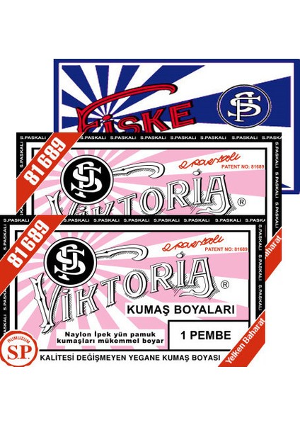 Kumaş Boyası Pembe 2Pk+Fiske Sabitleme 1Pk
