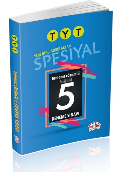 TYT Spesiyal Tamamı Çözümlü 5 Deneme Sınavı