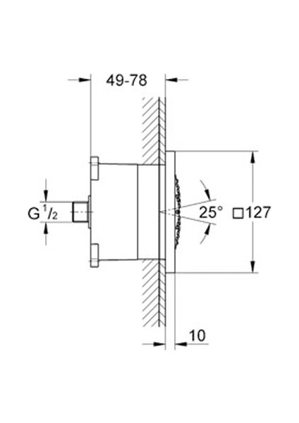 Rainshower F Ankastre Yan Duş 5’’ 127x127 mm - 27251000 fiyatları