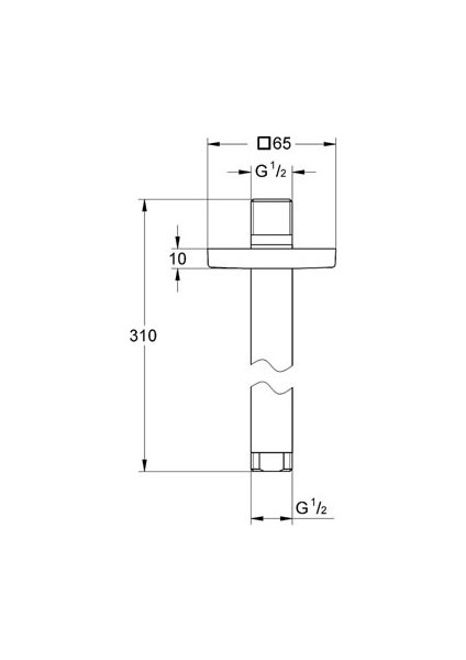 Rainshower Tepe Duşu Tavan İniş Borusu 292 mm - 27484000