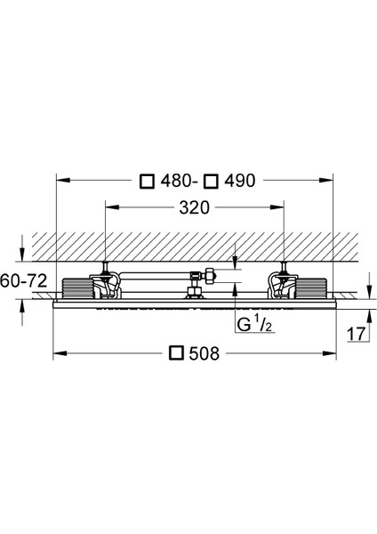 Rainshower F Işık Modüllü Tepe Duşu 50x50 cm - 27865000 fiyatları