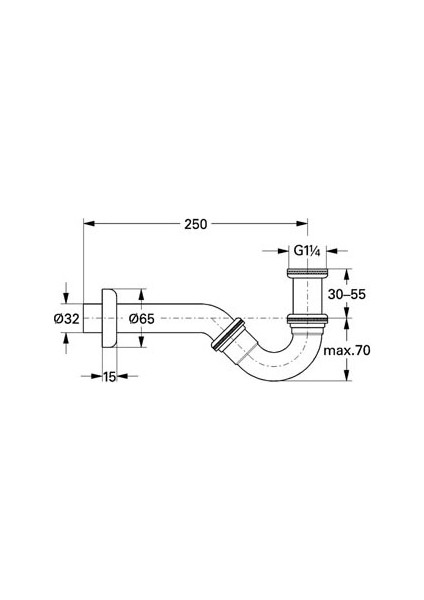 Bide Sifonu 250 mm - 28946000