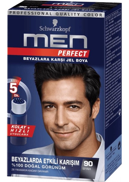 Men Perfect 90 Siyah Saç Boyası