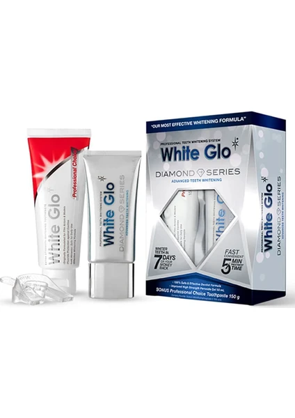 White Glo Diş Beyazlatma Seti(Ağızlık+ Jel+ Diş Macunu)