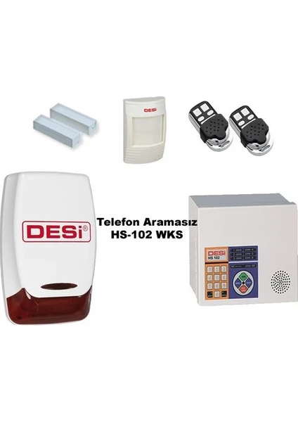 Desi Hs-102 Metaline Alarm Sistemi Telefon Aramasız! 100% Türk Malı