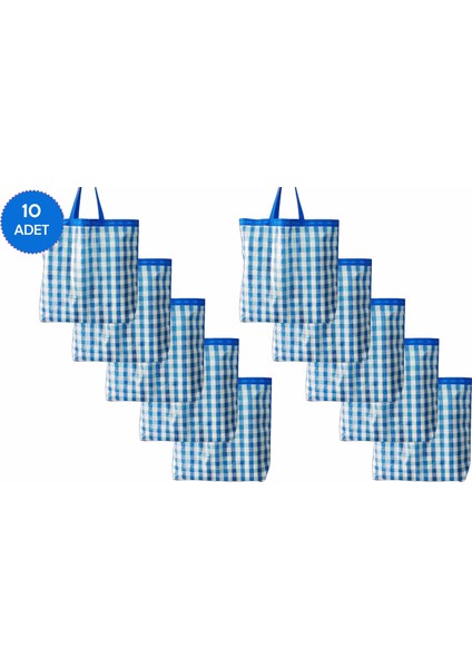 Pazar Alışveriş Çantası Mavi 10'l u