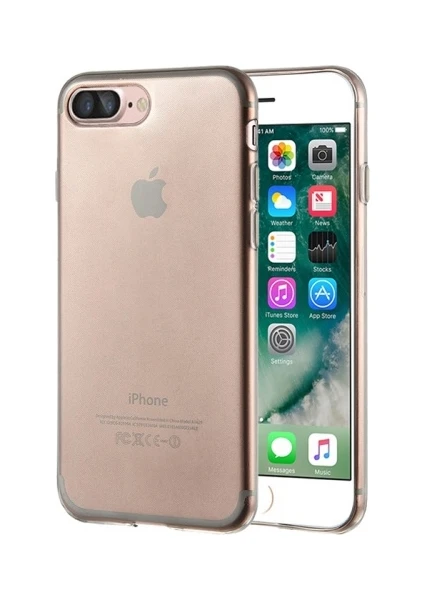 Apple iPhone 7 Plus Kılıf Ultra Slim Kaliteli Silikon Şeffaf 0.2mm