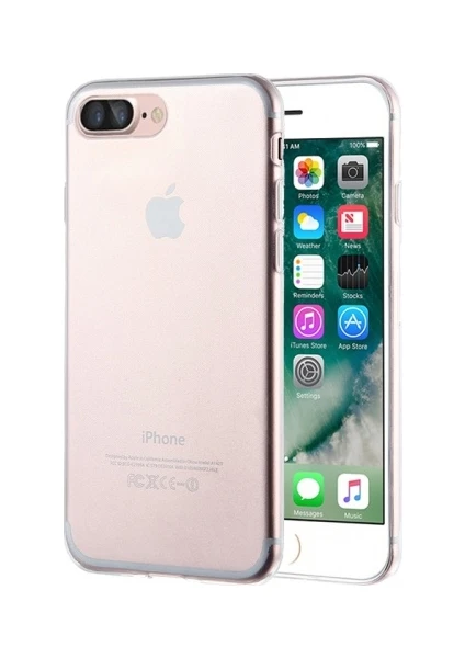 Apple iPhone 7 Plus Kılıf Ultra Slim Kaliteli Silikon Şeffaf 0.2mm