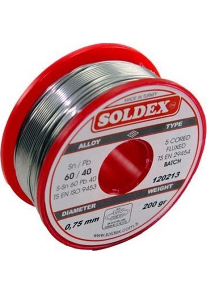 200g 0,75mm Lehim Teli %60 Kalay %40 Kurşun