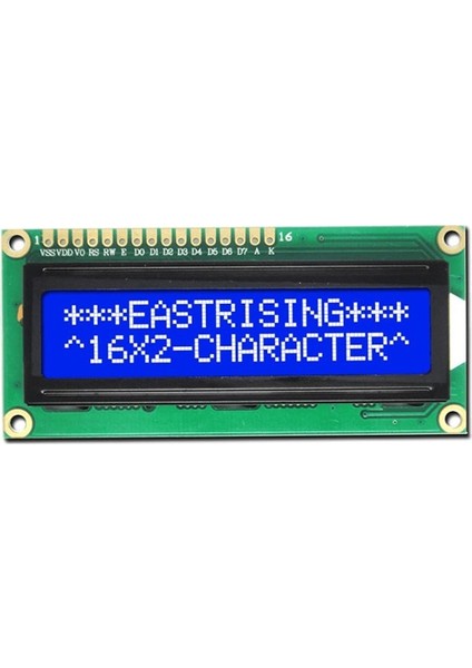 16x2 Karakter LCD Ekran - Mavi