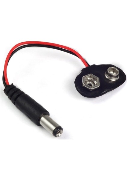9V Pil Başlığı - DC Barrel Soket Çıkışlı