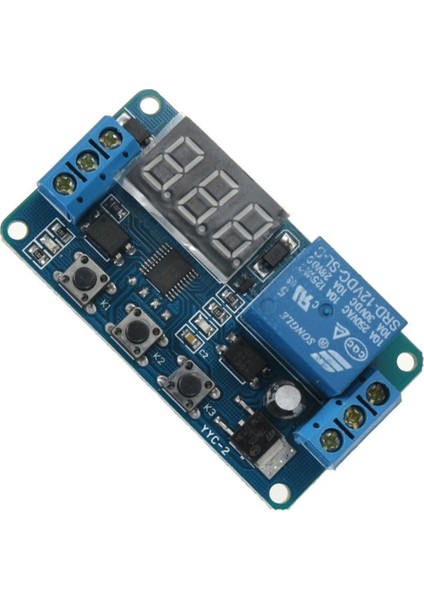 Zaman Ayarlı Göstergeli Tekli Röle Kartı - 12V -Off Relay Module