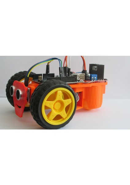 Arduino Ultrasonik Sensörlü Engelden Kaçan Robot
