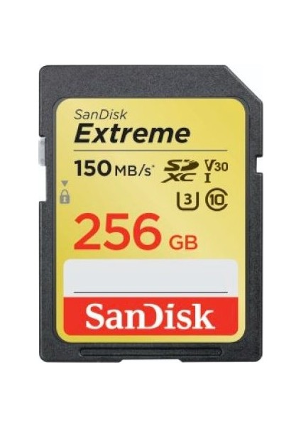 Extreme 256GB SDXC Card 150MB/s V30 UHS-I U3 Hafıza Kartı SDSDXV5-256G-GNCIN