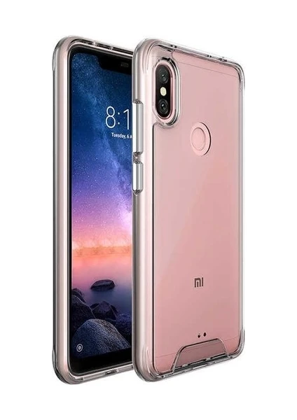 Case 4U Xiaomi Mi A2 Lite Kılıf Gard Ultra Sert Silikon Kılıf Şeffaf