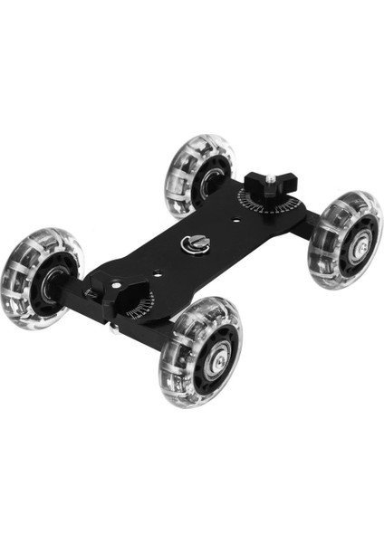 Mini Dolly Slider Skater Dslr Video Sistemler İçin Kamera Arabası (Siyah)