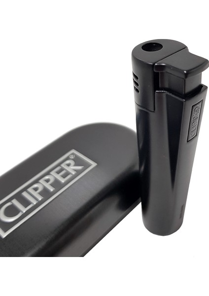 Clipper 1300 C Turbo Komple Metal Mat Siyah Çakmak Py53Msy