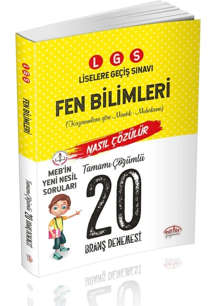 Editör Yayınları 8. Sınıf LGS Fen Bilimleri Tamamı Çözümlü 20 Deneme Sınavı