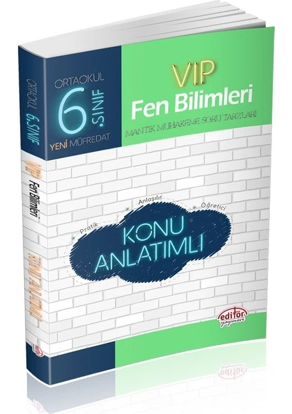 Editör Yayınları 6. Sınıf VIP Fen Bilimleri Konu Anlatımlı