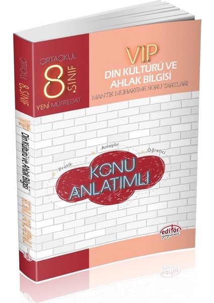 Editör Yayınları 8. Sınıf LGS VIP Din Kültürü ve Ahlak Bilgisi Konu Anlatımlı