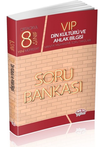 Editör Yayınları 8. Sınıf LGS VIP Din Kültürü ve Ahlak Bilgisi Soru Bankası