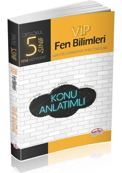 Editör Yayınları 5. Sınıf VIP Fen Bilimleri Konu Anlatımlı