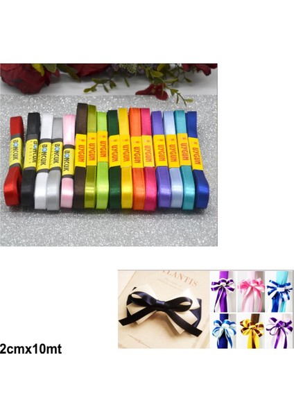 2 cm Saten Şerit Kurdele Fuşya 10Mt