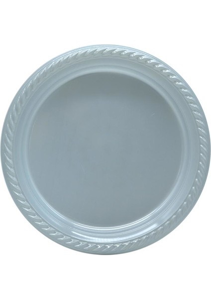 25li Tek Kullanımlık Plastik Tabak Gümüş