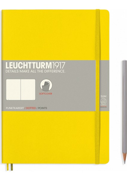 Tablet Boy (B5) Not Defteri, Noktalı, Limon Sarı Esnek Kapak