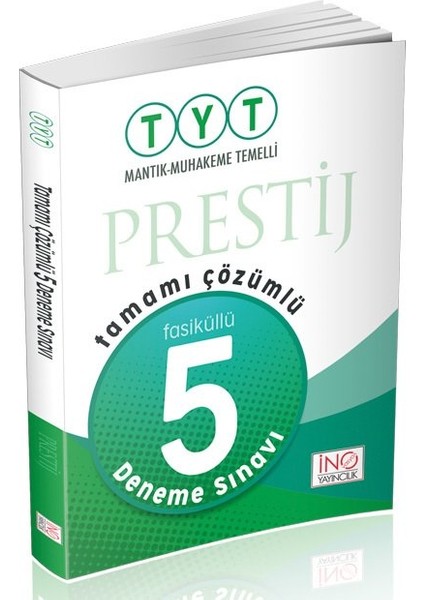 İnovasyon Yayınları TYT Prestij Tamamı Çözümlü 5 Fasikül Deneme Sınavı