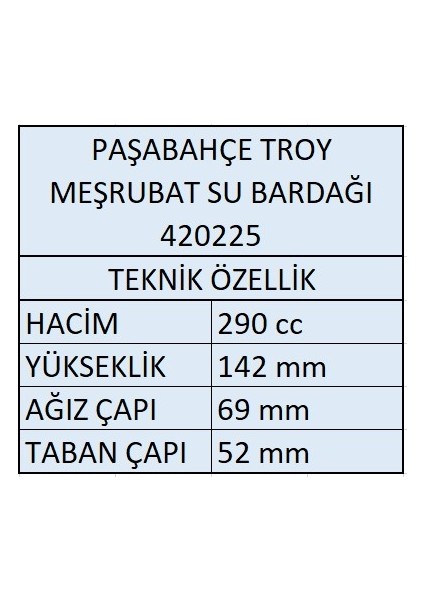 Troy Meşrubat Su Bardağı 6'Lı 420225 fırsatları