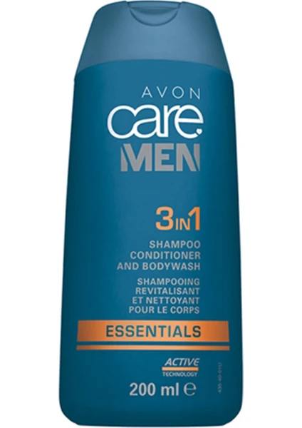 Care Men Essentials Üçü Bir Arada Şampuan 200 ml