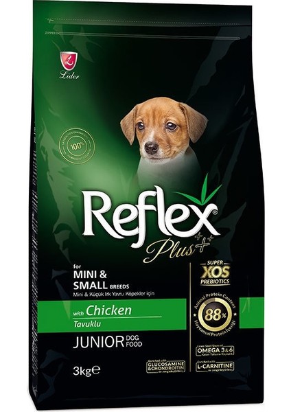 Plus Mini Ve Küçük Irk Tavuklu Yavru Köpek Maması 3 kg