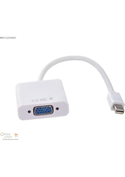 Mini Display Port To VGA Çevirici Adaptör Macbook Projeksiyon