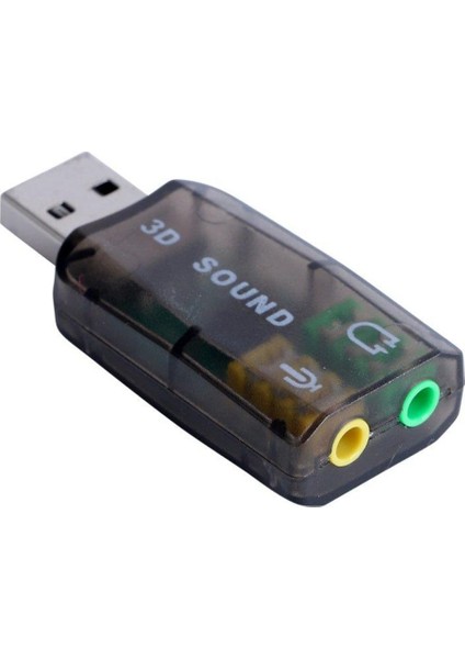 5.1 Sound USB Ses Kartı Virtual 3D Çevirici Dönüştürücü