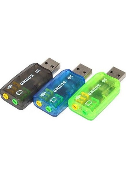 5.1 Sound USB Ses Kartı Virtual 3D Çevirici Dönüştürücü