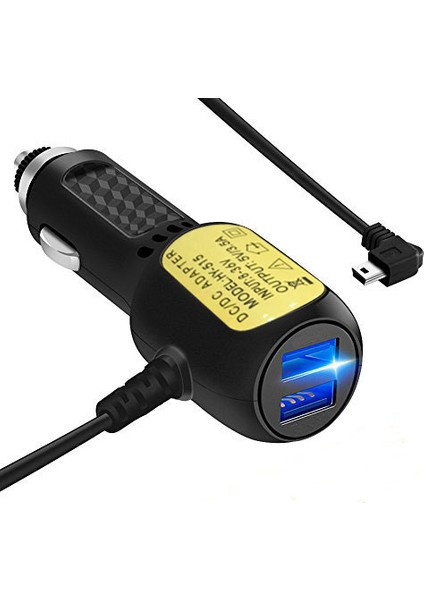 Navigasyon araç şarj adaptörü ve çift çıkışlı usb 5v1A -5v2.5A