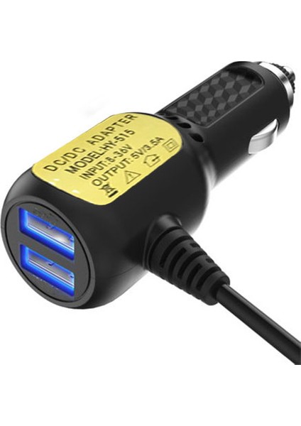 Navigasyon araç şarj adaptörü ve çift çıkışlı usb 5v1A -5v2.5A